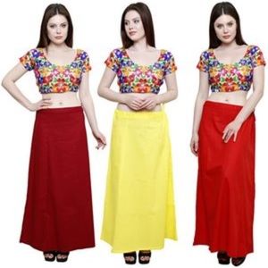 Cotton saree petticoats.Different colors available